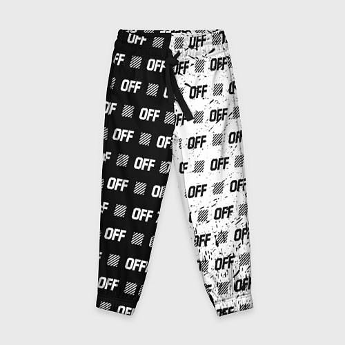 Детские брюки Off-White: Black & White / 3D-принт – фото 1