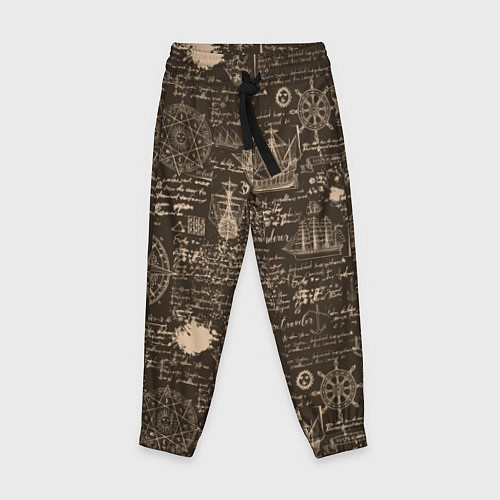 Детские брюки Старая рукопись путешественника / 3D-принт – фото 1
