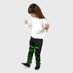 Брюки детские Billie Eilish: Green & Black Autograph, цвет: 3D-принт — фото 2