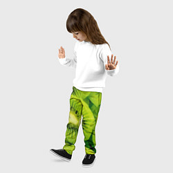 Брюки детские Зеленый киви, цвет: 3D-принт — фото 2