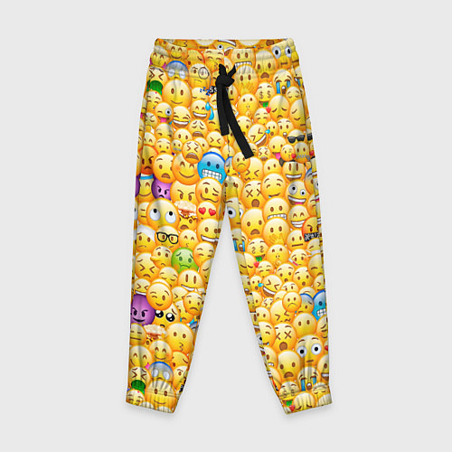 Детские брюки Смайлики Emoji / 3D-принт – фото 1
