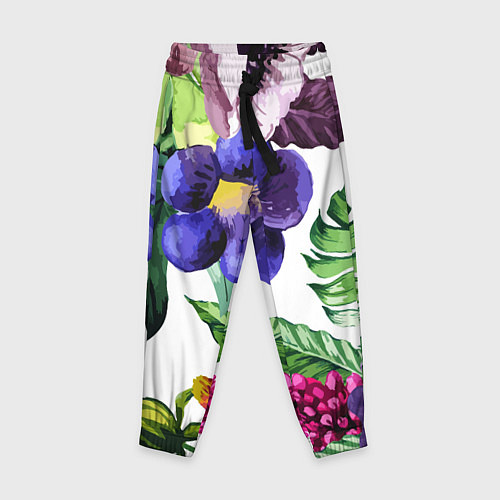 Детские брюки Цветы / 3D-принт – фото 1