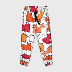 Брюки детские Милые лисы, цвет: 3D-принт