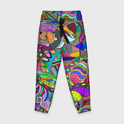 Детские брюки Дудлы узор разноцветный хиппи