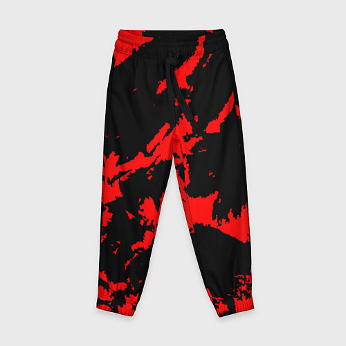 Детские брюки Красный на черном / 3D-принт – фото 1