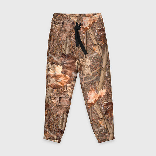 Детские брюки Осенняя маскировка листьями / 3D-принт – фото 1