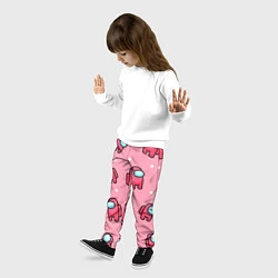 Брюки детские Among Us - Розовый цвет, цвет: 3D-принт — фото 2