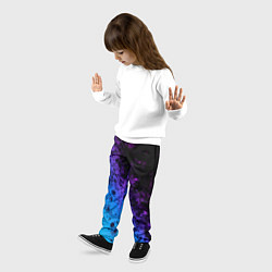 Брюки детские Неоновые Краски, цвет: 3D-принт — фото 2