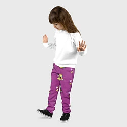 Брюки детские Фиолетовые пони, цвет: 3D-принт — фото 2