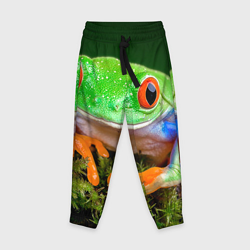 Детские брюки Тропическая лягушка / 3D-принт – фото 1