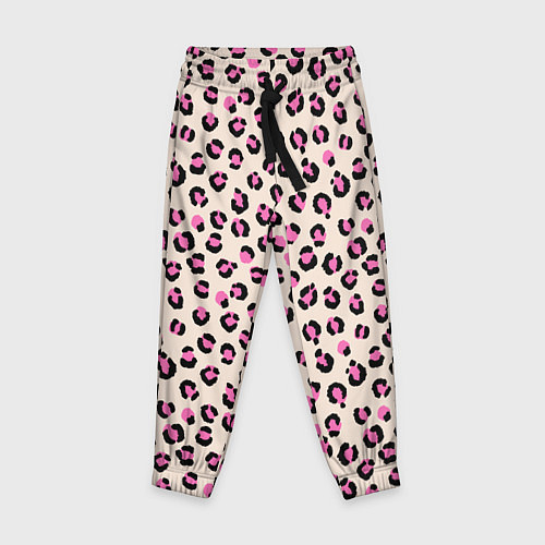 Детские брюки Леопардовый принт розовый / 3D-принт – фото 1