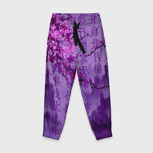 Детские брюки Фиолетовый китай / 3D-принт – фото 1