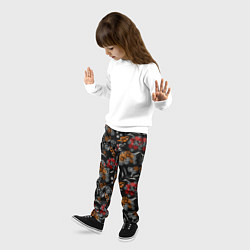 Брюки детские Цветочный модный узор, цвет: 3D-принт — фото 2