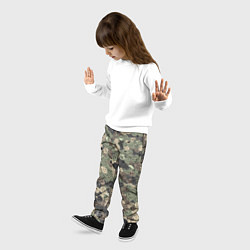 Брюки детские Эмодзи камуфляж, цвет: 3D-принт — фото 2