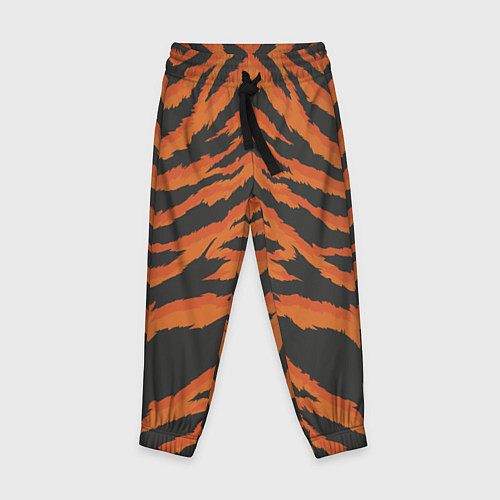 Детские брюки Шкура тигра оранжевая / 3D-принт – фото 1