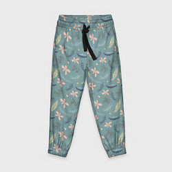 Детские брюки Цветочный принт Декоративный винтажный узор с цвет