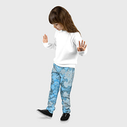 Брюки детские Коллекция Фрактальная мозаика Голубой 292-6-n Низ, цвет: 3D-принт — фото 2