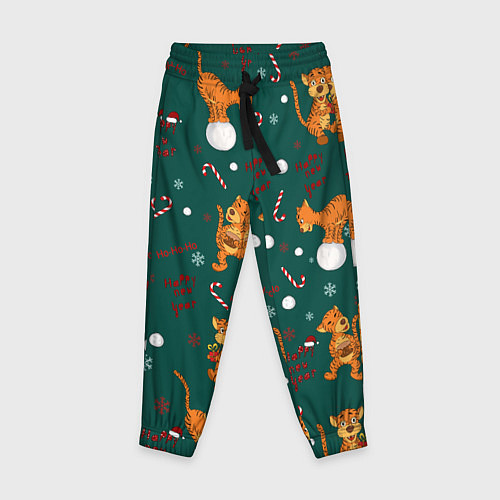 Детские брюки Тигр и рождество / 3D-принт – фото 1