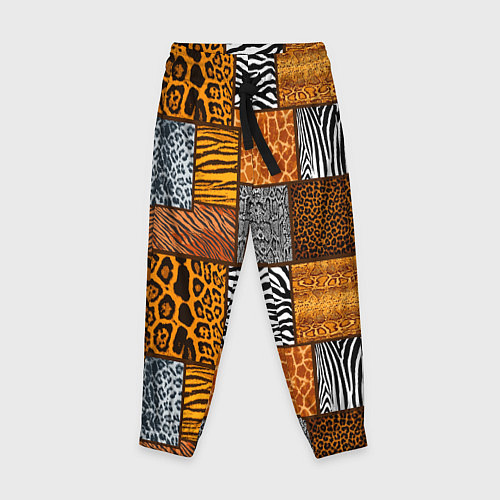 Детские брюки Тигр, полосы, 2022 / 3D-принт – фото 1