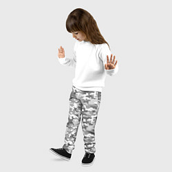 Брюки детские Серый Военный Камуфляж, цвет: 3D-принт — фото 2