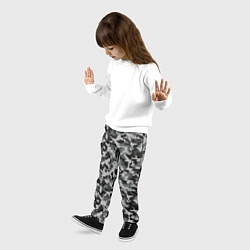 Брюки детские Серый Вязаный Камуфляж, цвет: 3D-принт — фото 2