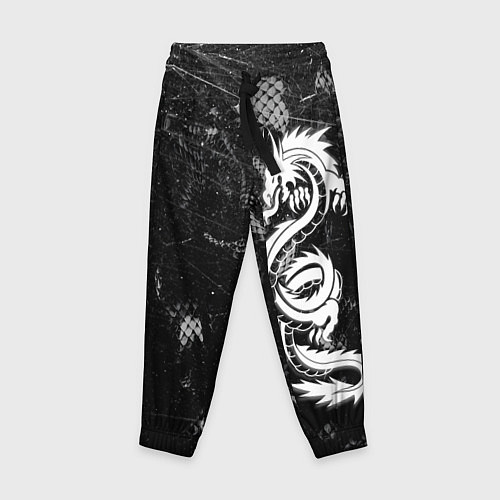 Детские брюки Китайский Дракон Чб Dragon Snake / 3D-принт – фото 1