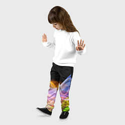 Брюки детские Цветной дым Color pattern, цвет: 3D-принт — фото 2