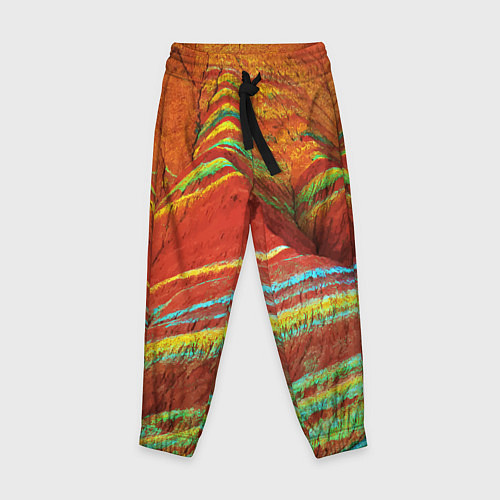 Детские брюки Знаменитые разноцветные горы Китай / 3D-принт – фото 1