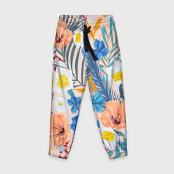 Детские брюки Цветы Яркие Тропические