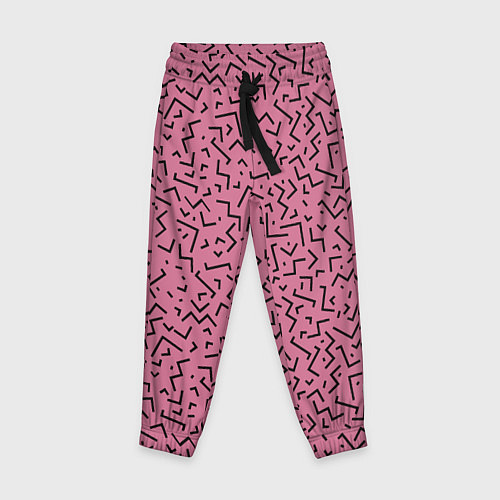 Детские брюки Минималистический паттерн на розовом фоне / 3D-принт – фото 1