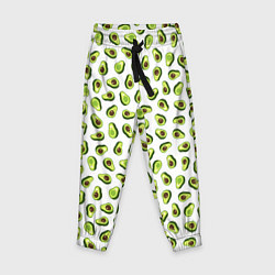 Детские брюки Смешное авокадо на белом фоне