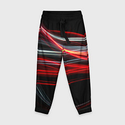 Детские брюки Волнообразные линии неона - Красный