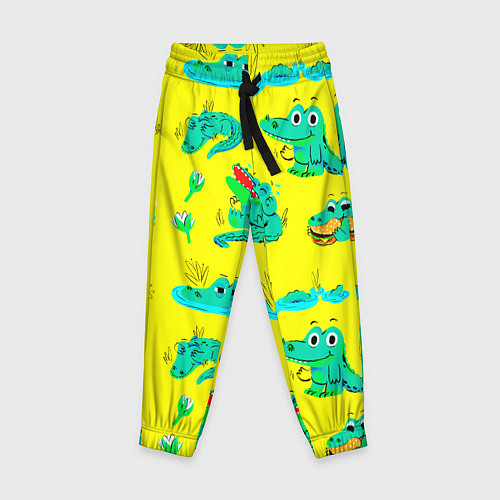 Детские брюки GREEN CROCODILES / 3D-принт – фото 1