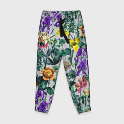 Детские брюки Цветы Летний Орнамент