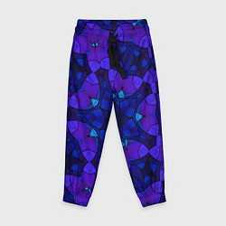 Детские брюки Калейдоскоп -геометрический сине-фиолетовый узор