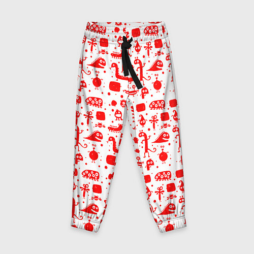 Детские брюки RED MONSTERS / 3D-принт – фото 1