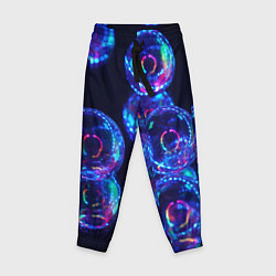 Детские брюки Неоновые сюрреалистичные пузыри - Синий