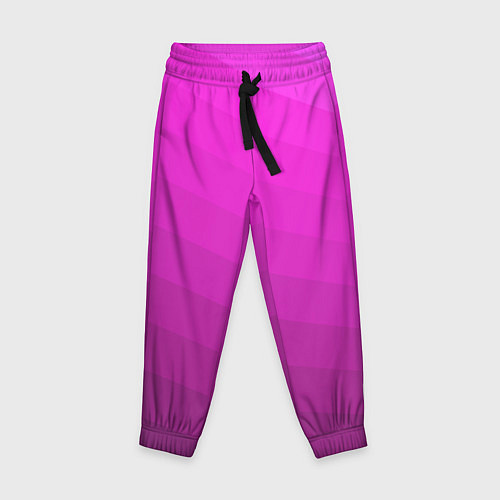 Детские брюки Розовый неоновый полосатый узор Pink neon / 3D-принт – фото 1