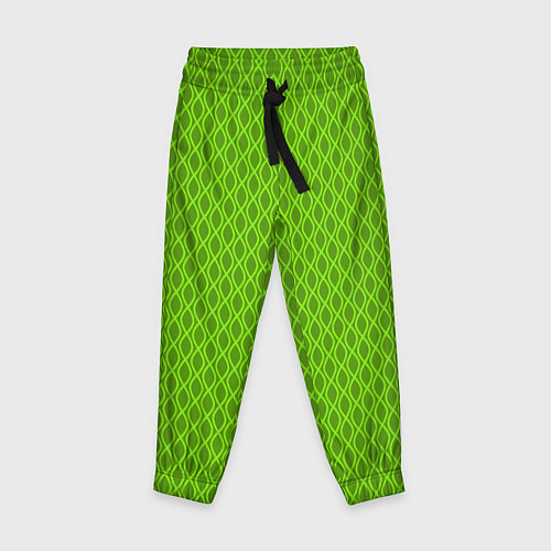 Детские брюки Зеленые ячейки текстура / 3D-принт – фото 1