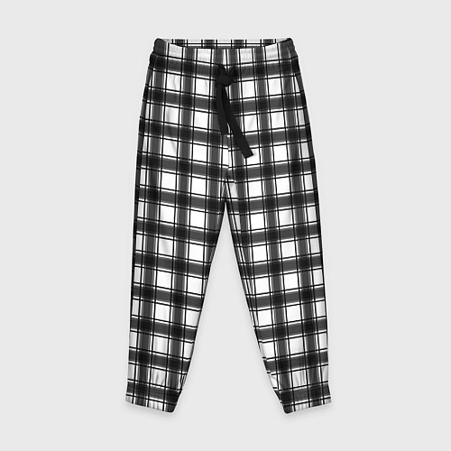 Детские брюки Black and white trendy checkered pattern / 3D-принт – фото 1