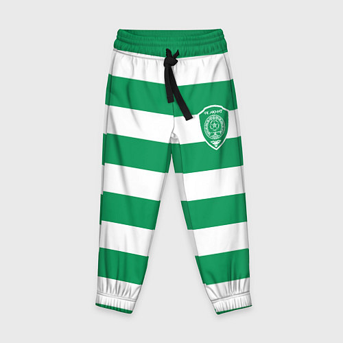 Детские брюки ФК Ахмат на фоне бело зеленой формы / 3D-принт – фото 1