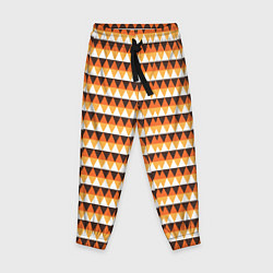 Детские брюки Треугольники на оранжевом фоне