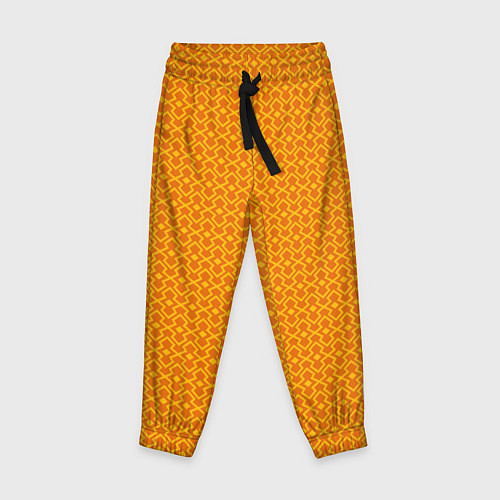 Детские брюки Оранжевые классические узоры / 3D-принт – фото 1