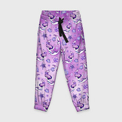 Детские брюки Танцующие русалки на фиолетовом