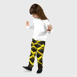 Брюки детские Желтые ступеньки, цвет: 3D-принт — фото 2