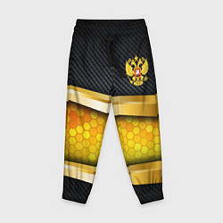 Детские брюки Black & gold - герб России
