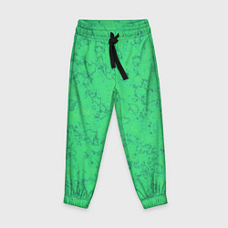 Детские брюки Мраморный зеленый яркий узор