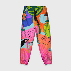 Детские брюки Цветочный, фруктовый, тропический паттерн