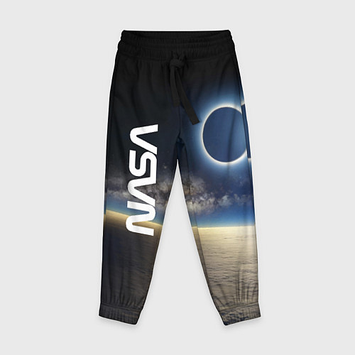 Детские брюки Солнечное затмение в открытом космосе / 3D-принт – фото 1