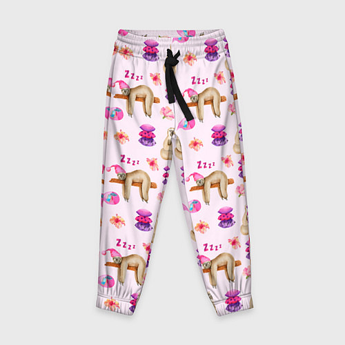 Детские брюки Сонный ленивец с подушками / 3D-принт – фото 1